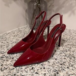 Tony Bianco Asti Bordeaux Patent Slingback Heels